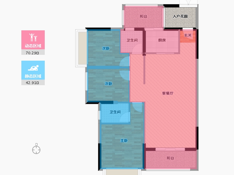 广西壮族自治区-南宁市-西街-105.36-户型库-动静分区