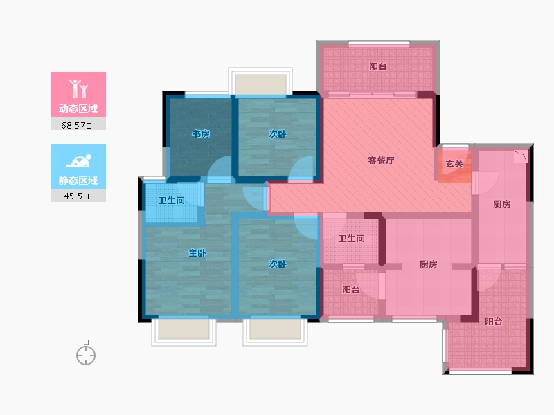 四川省-成都市-时代天街-96.14-户型库-动静分区