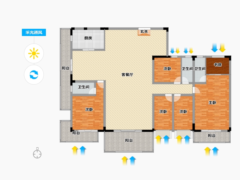 广东省-惠州市-东江明珠-256.61-户型库-采光通风