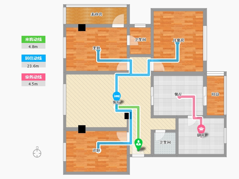 陕西省-西安市-鹏豪商务区-114.54-户型库-动静线