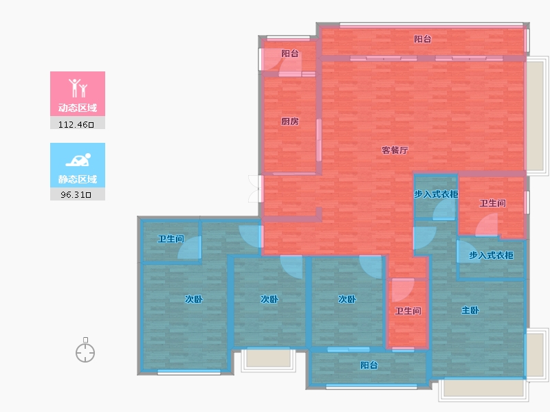 江苏省-南京市-绿地华侨城海珀滨江-190.01-户型库-动静分区