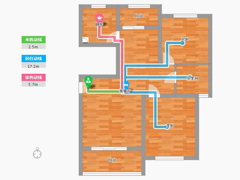 江苏省-苏州市-海上印象-69.00-户型库-动静线