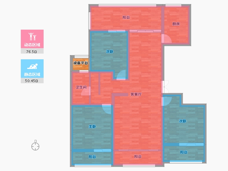 新疆维吾尔自治区-哈密地区-阅海湾-114.62-户型库-动静分区