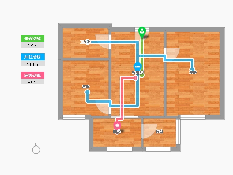 辽宁省-大连市-泊林阳光-46.24-户型库-动静线