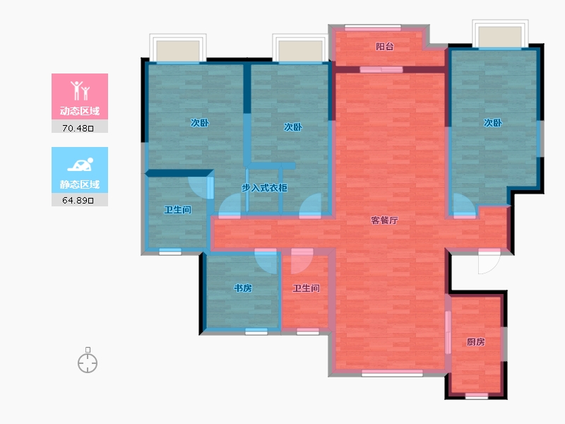 陕西省-西安市-红星·紫御半山-120.27-户型库-动静分区