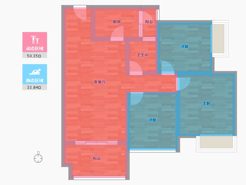 四川省-攀枝花市-领誉-74.20-户型库-动静分区