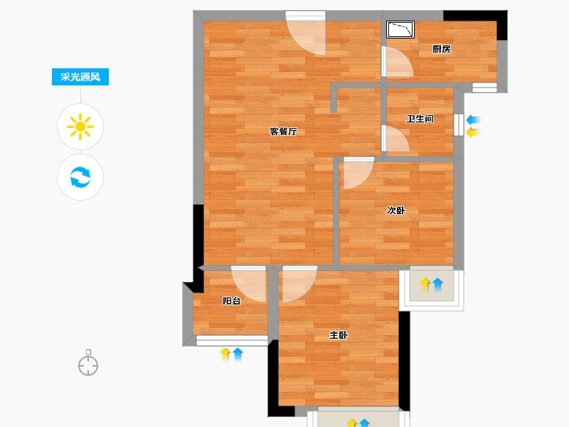 广东省-深圳市-丰盛懿园-45.41-户型库-采光通风