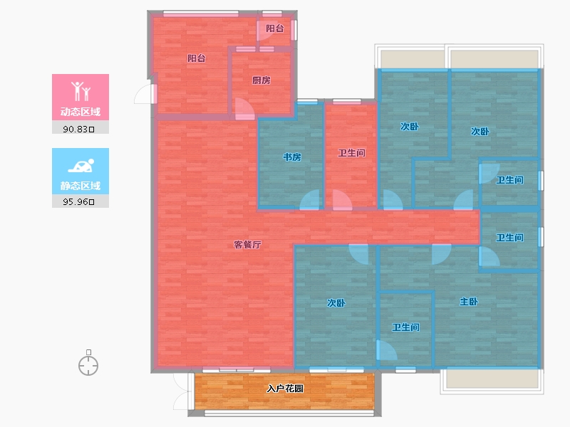 广东省-汕头市-御海天禧-182.76-户型库-动静分区