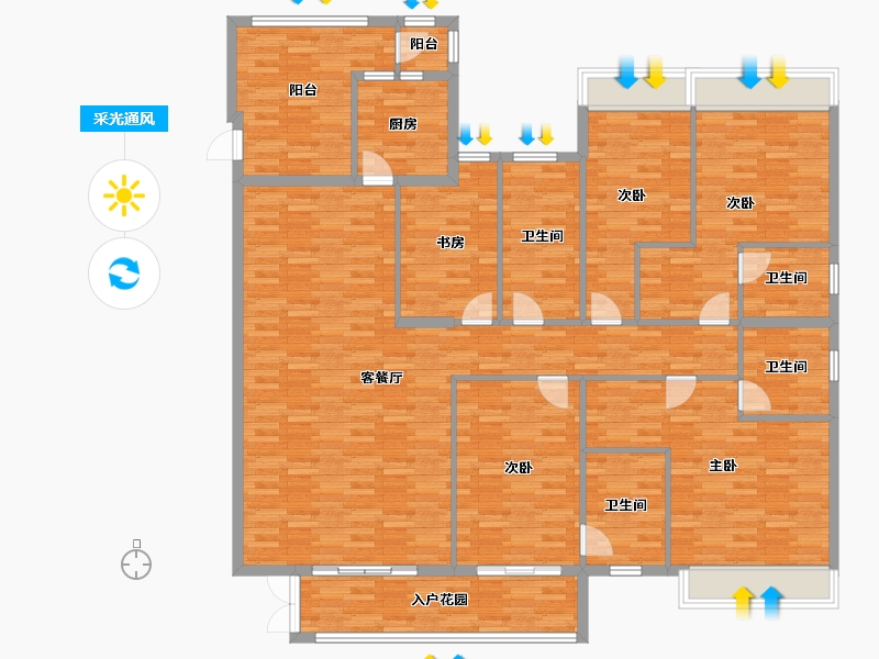 广东省-汕头市-御海天禧-182.76-户型库-采光通风