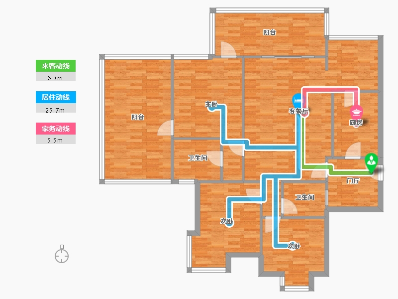 四川省-成都市-西花汀-126.63-户型库-动静线