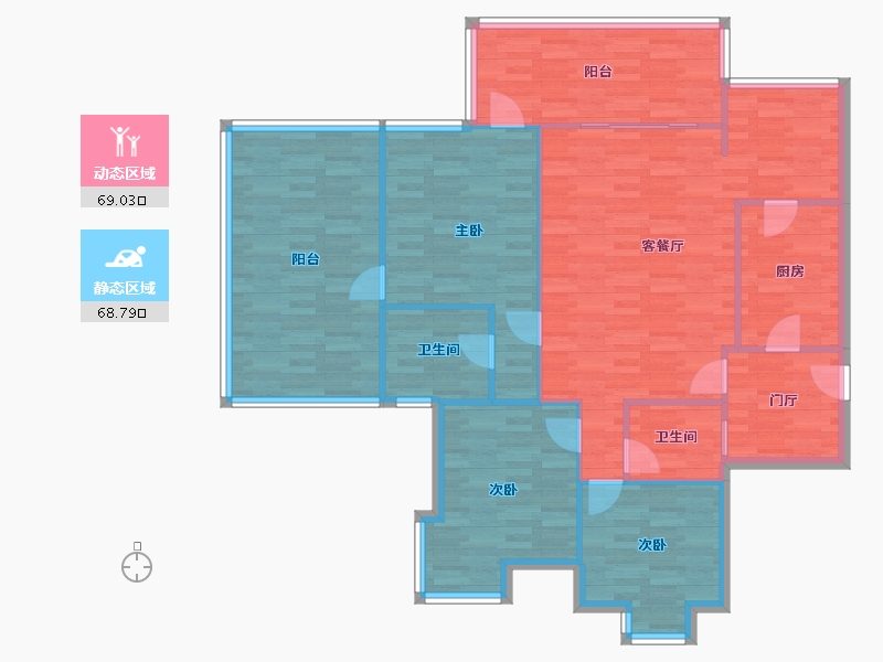 四川省-成都市-西花汀-126.63-户型库-动静分区