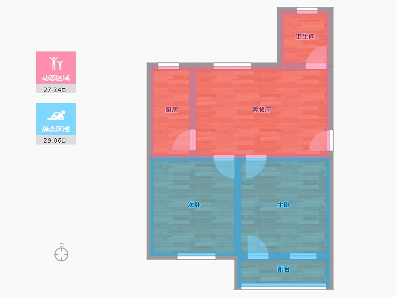 浙江省-杭州市-杭二棉-49.15-户型库-动静分区