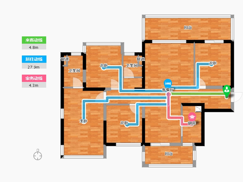 广西壮族自治区-南宁市-万科公园里-115.00-户型库-动静线