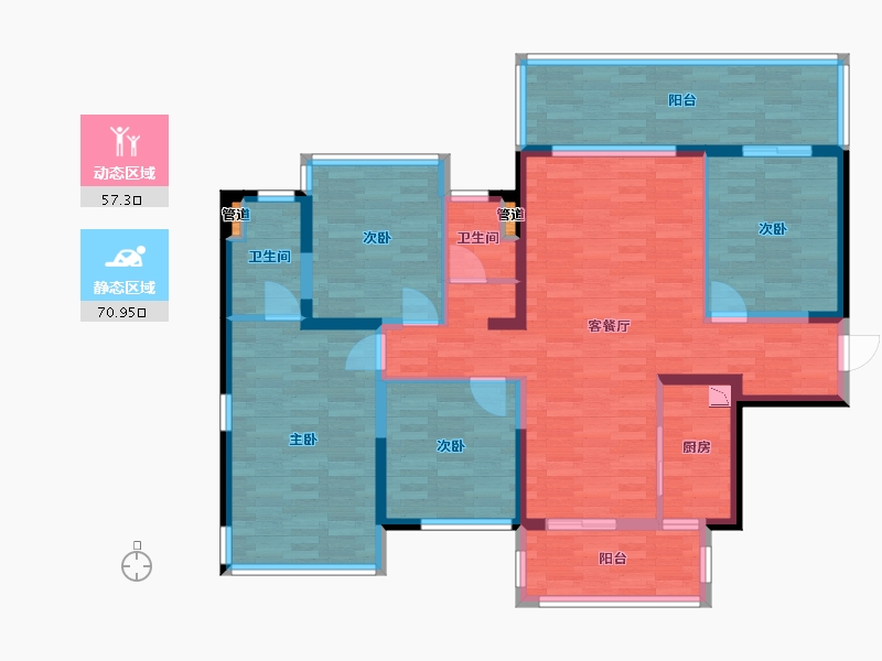 广西壮族自治区-南宁市-万科公园里-115.00-户型库-动静分区