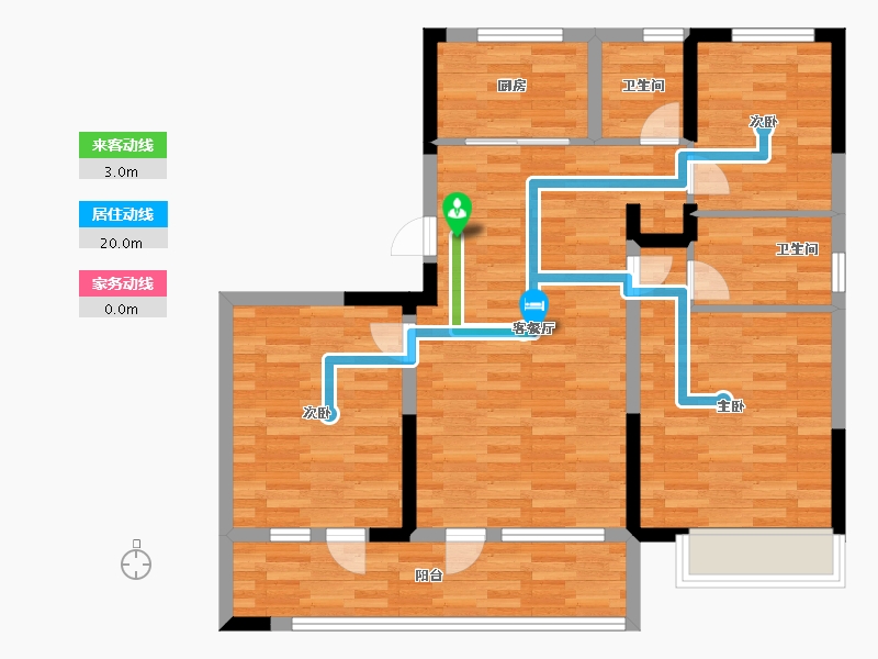 山东省-烟台市-碧桂园莱阳首府-87.20-户型库-动静线