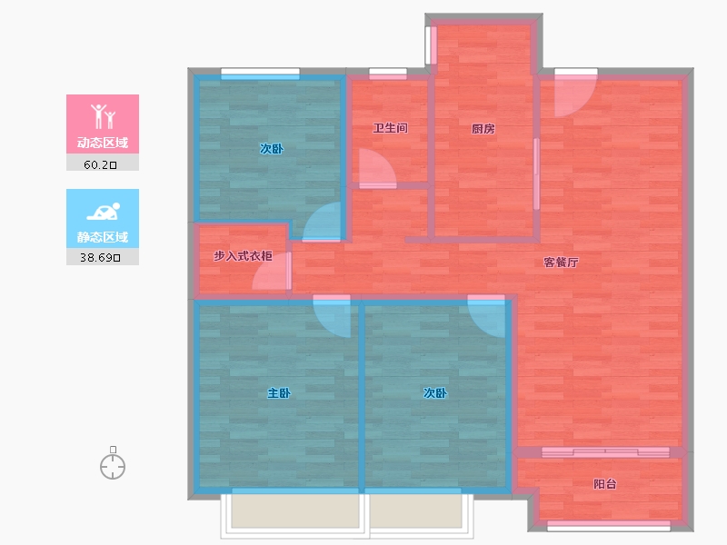 江苏省-盐城市-万锦豪庭-89.01-户型库-动静分区