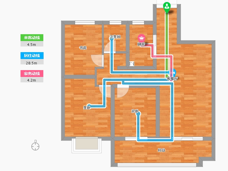 陕西省-西安市-世园大公馆-77.05-户型库-动静线