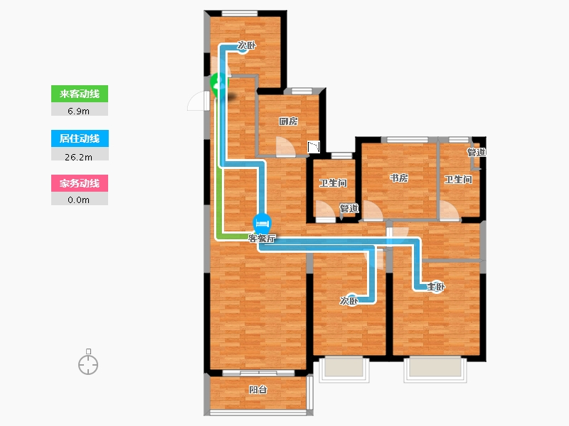 江苏省-无锡市-朗韵嘉园-109.11-户型库-动静线