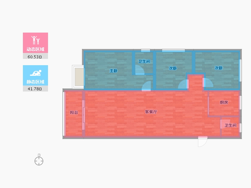 甘肃省-平凉市-春生嘉苑-91.65-户型库-动静分区