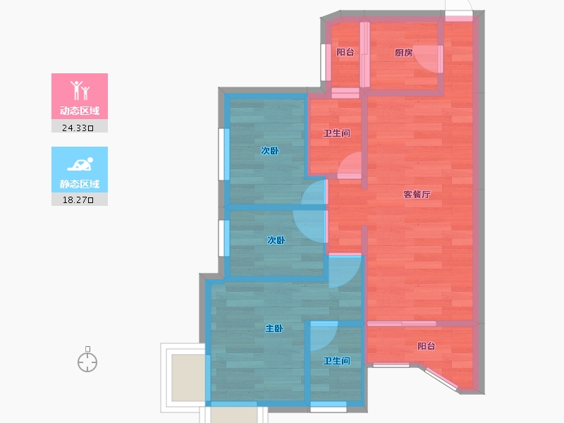 广东省-广州市-光大花园榕岸-37.15-户型库-动静分区