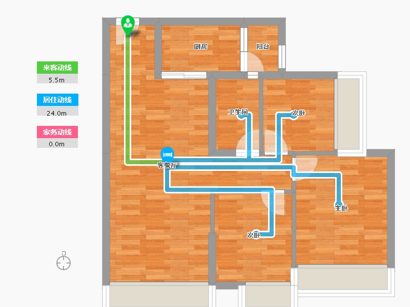 四川省-成都市-成发紫悦府-63.71-户型库-动静线