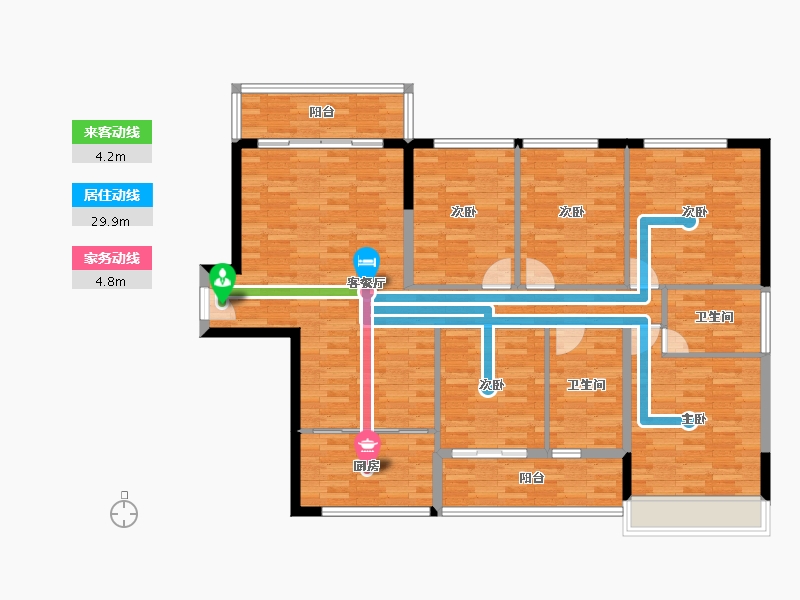 广西壮族自治区-玉林市-藏龙世家-133.06-户型库-动静线