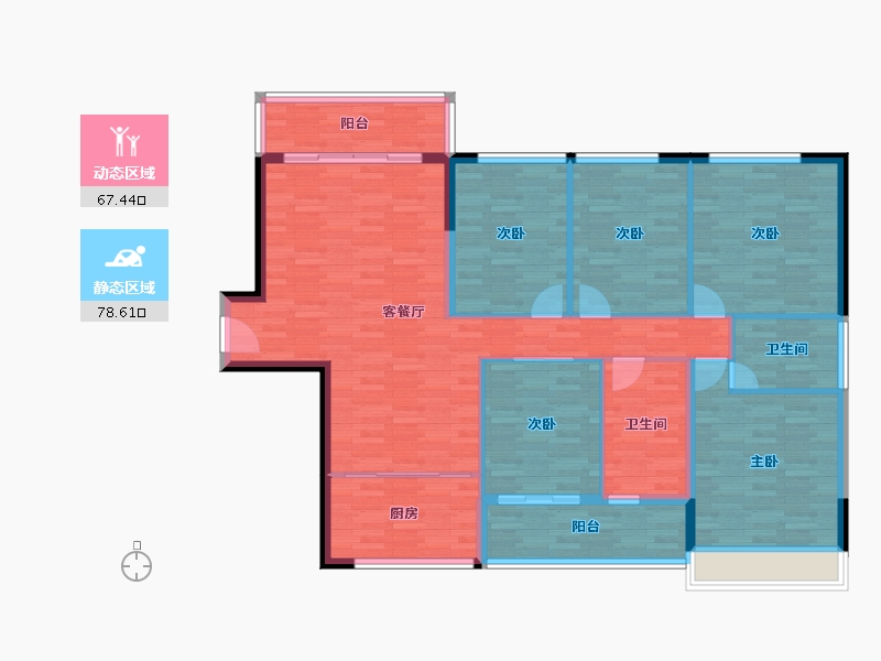 广西壮族自治区-玉林市-藏龙世家-133.06-户型库-动静分区