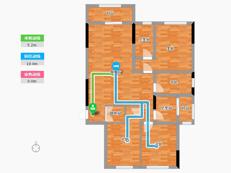 贵州省-贵阳市-丹山别苑-95.83-户型库-动静线