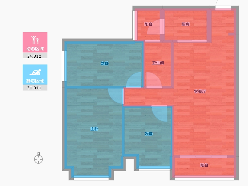 广东省-广州市-锦绣一方-59.90-户型库-动静分区