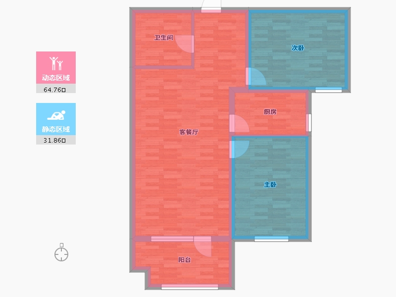 河北省-秦皇岛市-凯旋水木年华-87.29-户型库-动静分区