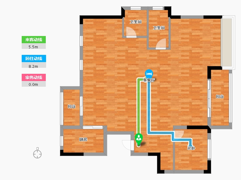 浙江省-杭州市-金丽园-116.53-户型库-动静线