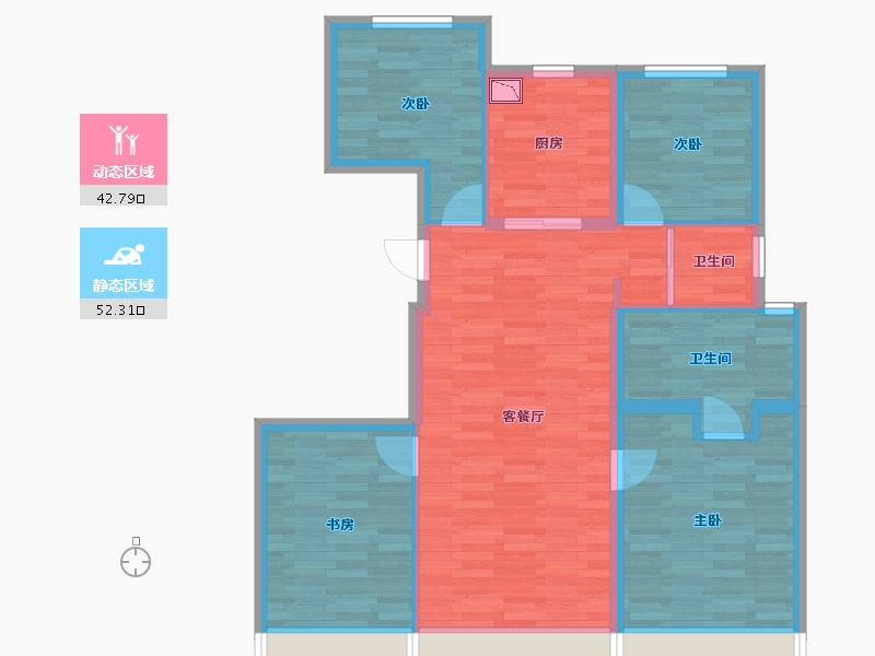 北京-北京市-首开万科翡翠四季-85.05-户型库-动静分区