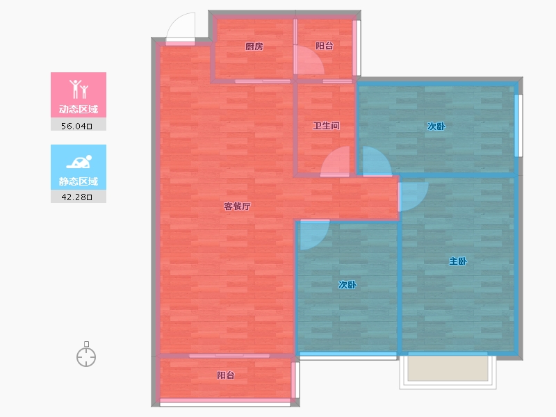 广西壮族自治区-北海市-世纪城-90.33-户型库-动静分区