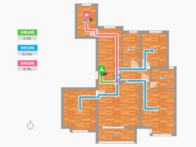 河北省-保定市-万和蓝山-106.00-户型库-动静线