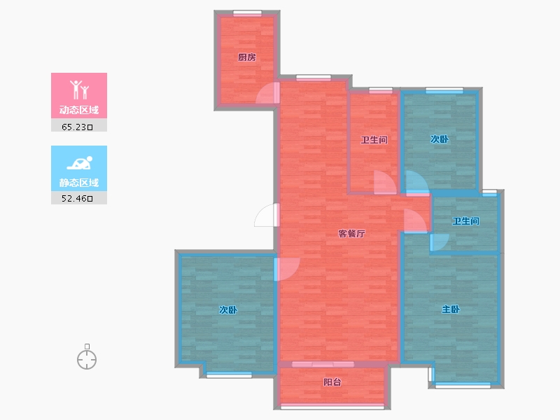 河北省-保定市-万和蓝山-106.00-户型库-动静分区