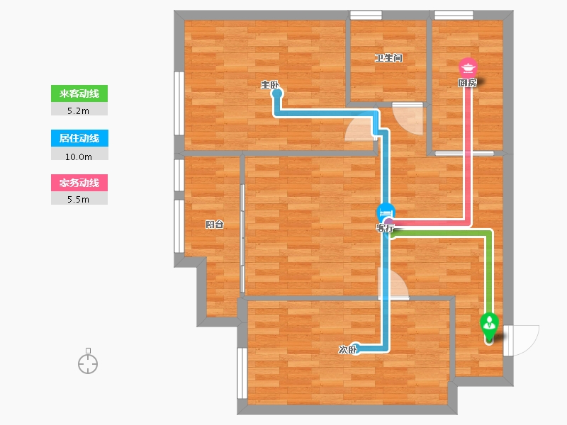 广东省-广州市-万科金域华庭-72.03-户型库-动静线