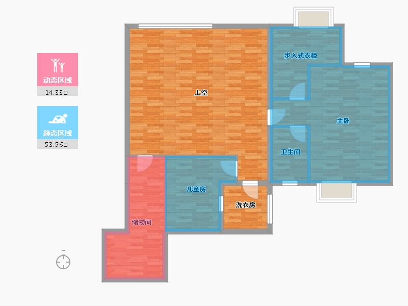 广东省-广州市-石安雅居-110.95-户型库-动静分区