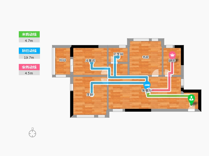 福建省-福州市-万科碧桂园翡翠里|麓园-55.99-户型库-动静线