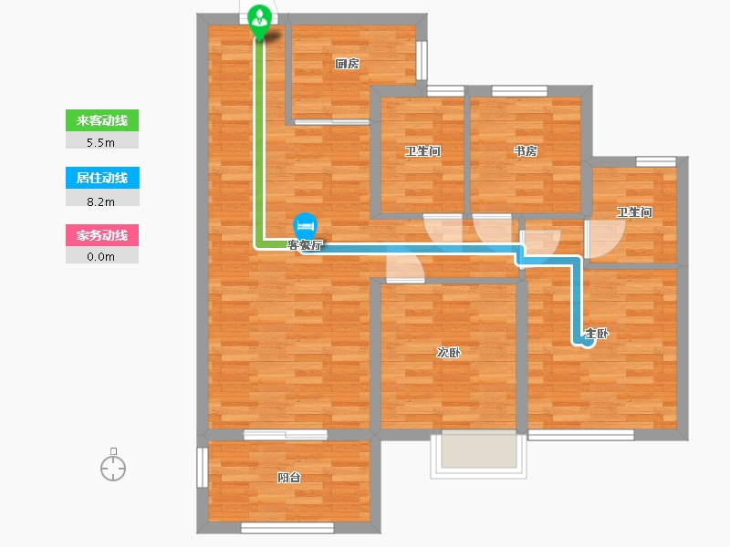 广西壮族自治区-桂林市-湘江壹号-82.68-户型库-动静线