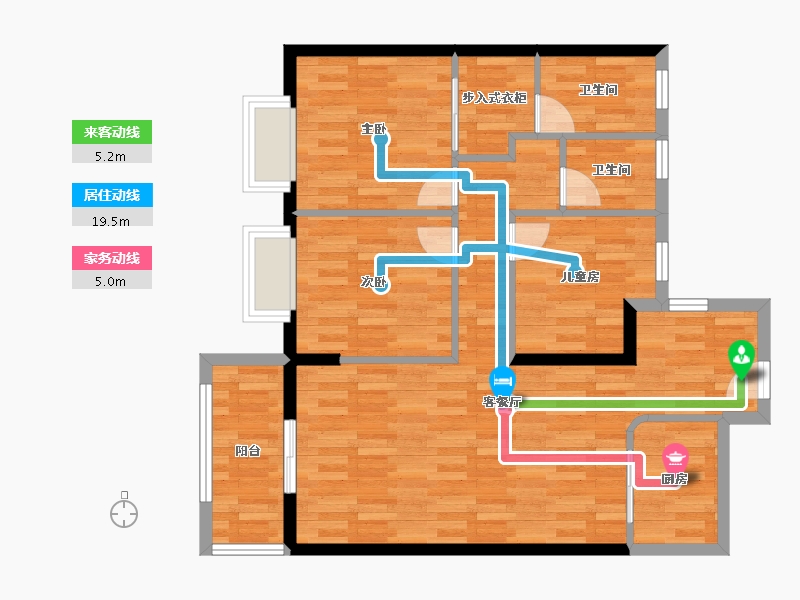 福建省-三明市-金沙城市广场-84.46-户型库-动静线