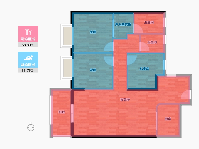 福建省-三明市-金沙城市广场-84.46-户型库-动静分区