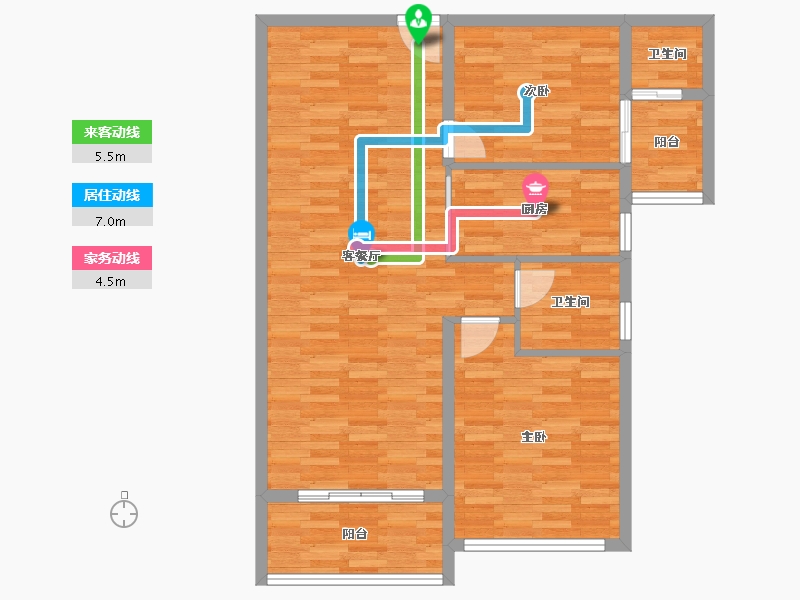 江西省-吉安市-万家・太阳城-84.99-户型库-动静线