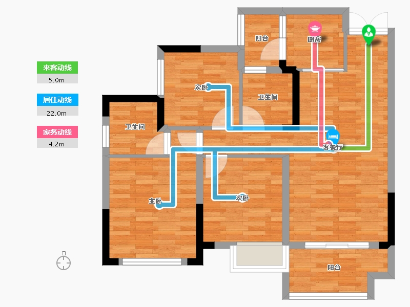 四川省-乐山市-湖湾一号-74.03-户型库-动静线