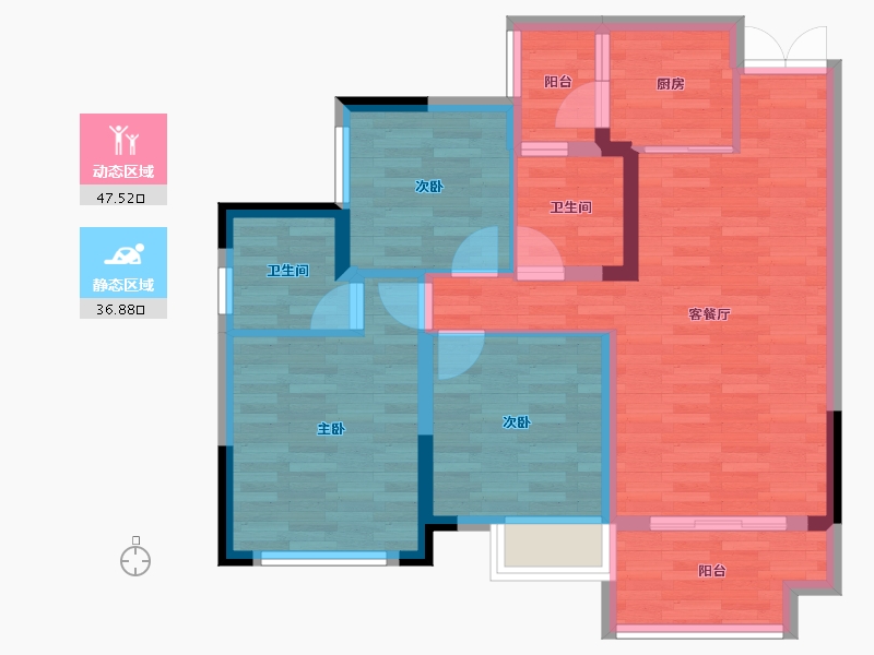 四川省-乐山市-湖湾一号-74.03-户型库-动静分区