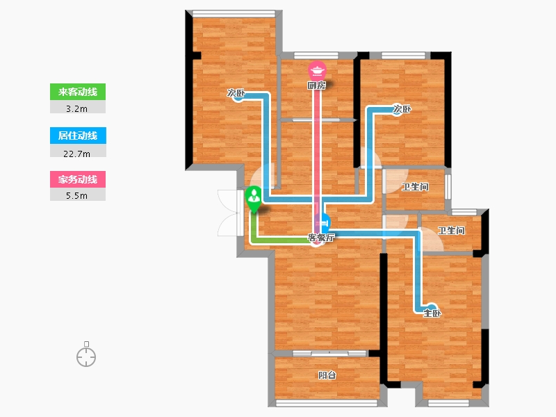 山东省-莱芜市-公园道壹号-100.00-户型库-动静线