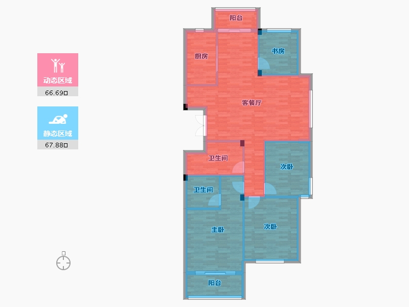 浙江省-温州市-平阳-121.99-户型库-动静分区