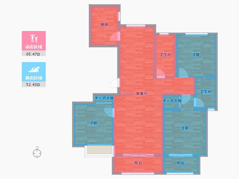 陕西省-咸阳市-人才公寓-103.22-户型库-动静分区