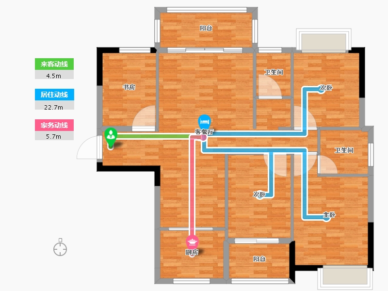 福建省-南平市-新城中心丶澜庭-107.81-户型库-动静线