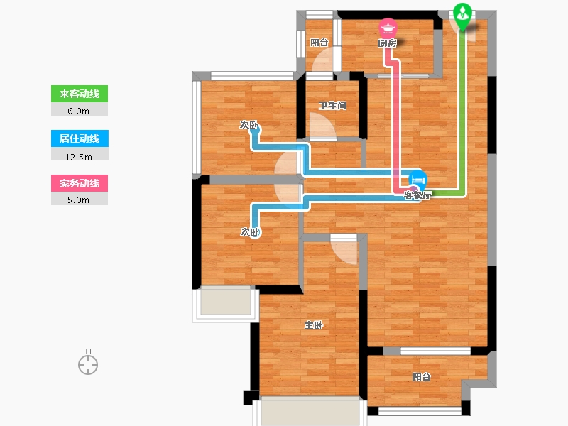 广西壮族自治区-贵港市-广汇钰荷园-77.38-户型库-动静线