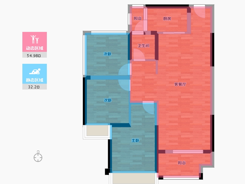 广西壮族自治区-贵港市-广汇钰荷园-77.38-户型库-动静分区